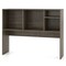 Grey Engineered Wood Desktop Bookshelf with 4 Cubbies and Anti-Tip Kits